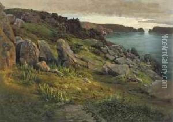 Gouliet Channel, Sark Oil Painting - William Arthur Toplis