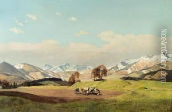 Vorfruhlingslandschaft Oil Painting - Hans Frank