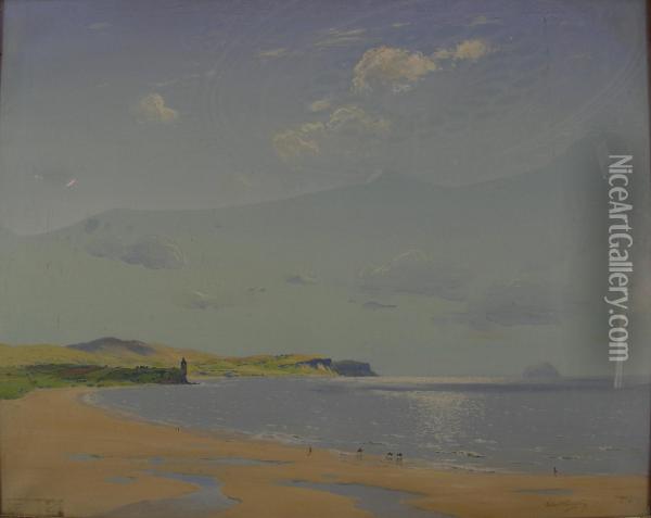 Ailsa Craig And The Ayrshire Coast Oil Painting - Robert Houston