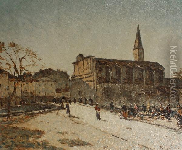 Town Scene Oil Painting - Louis Braquaval
