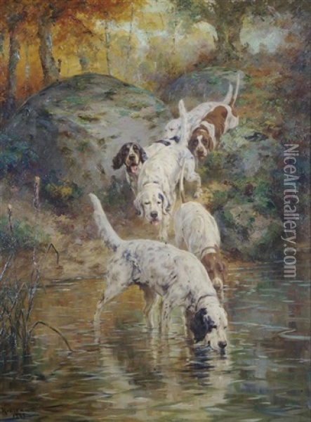 The Brook Pool Oil Painting - Percival Leonard Rosseau