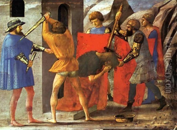 Pisa polyptych Martyr of St John the Baptist Oil Painting - Masaccio (Tommaso di Giovanni)