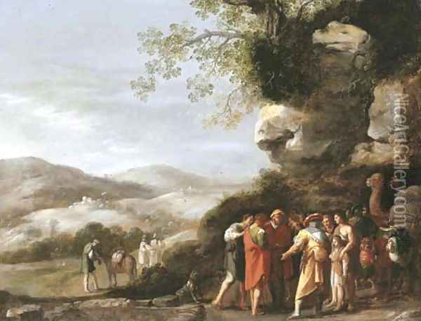 Joseph sold into slavery Oil Painting - Cornelis Van Poelenburgh