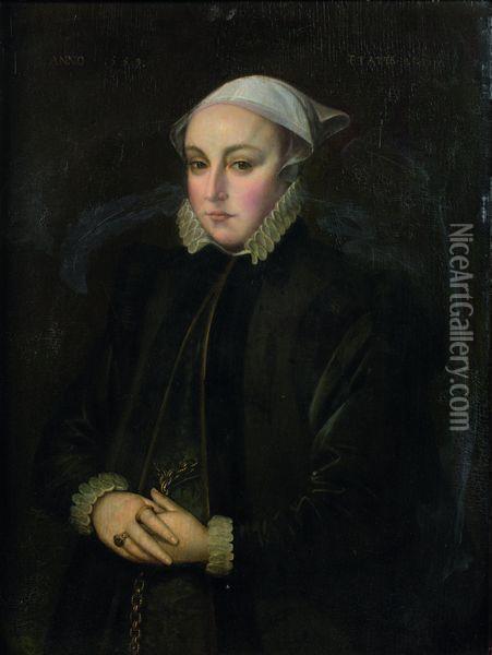 Portrait De Femme Oil Painting - Nicolas Neufchatel