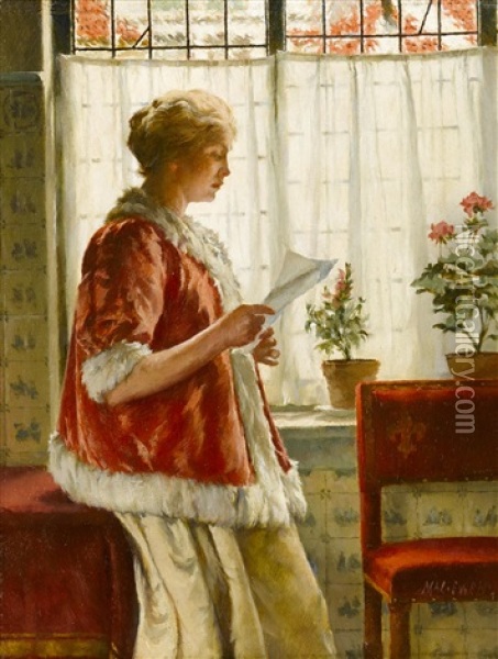 The Letter Oil Painting - Walter MacEwen