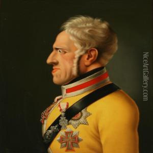 Portrait Of Frederik Vi Of Denmark Oil Painting - Niels Moe