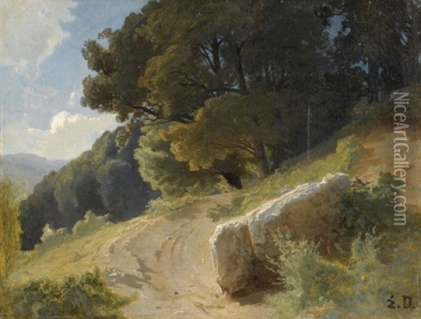 Sommerliche Landschaft Oil Painting - Etienne Duval