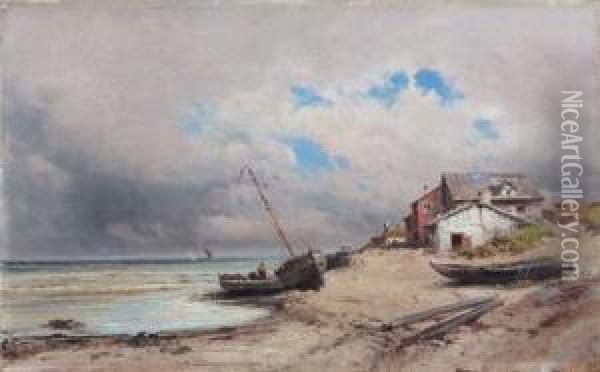 Le Retour Des Pecheurs Oil Painting - Alfred Godchaux