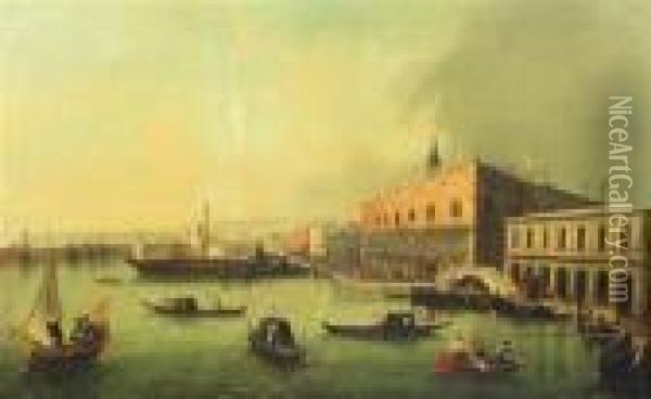 The Doge's Palace, Venice Oil Painting - (Giovanni Antonio Canal) Canaletto