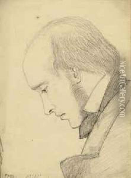 Portrait Of William Michael Rossetti Oil Painting - Christina Rossetti
