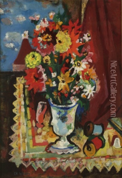 Le Bouquet Au Clocher Oil Painting - Charles Walch