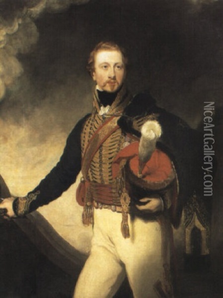 Portrait Of Col. Henry Lowther In Uniform Of Tenth Hussars Oil Painting - Thomas Lawrence