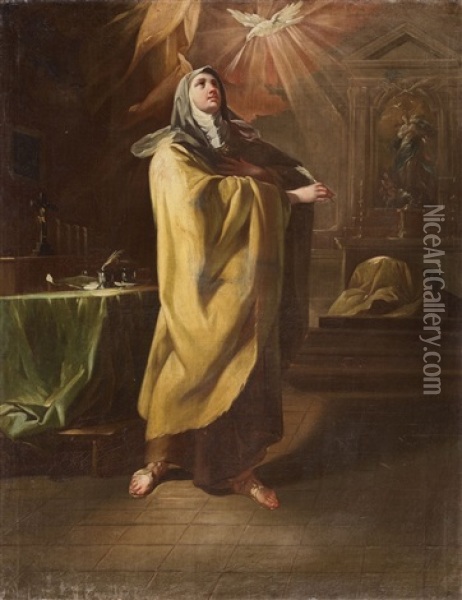 Saint Teresa Of Avila Oil Painting - Corrado Giaquinto