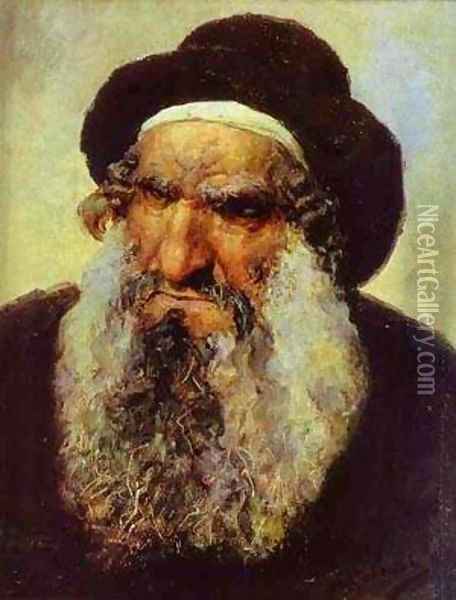 Tiberian Jew Study 1884 Oil Painting - Vasily Polenov