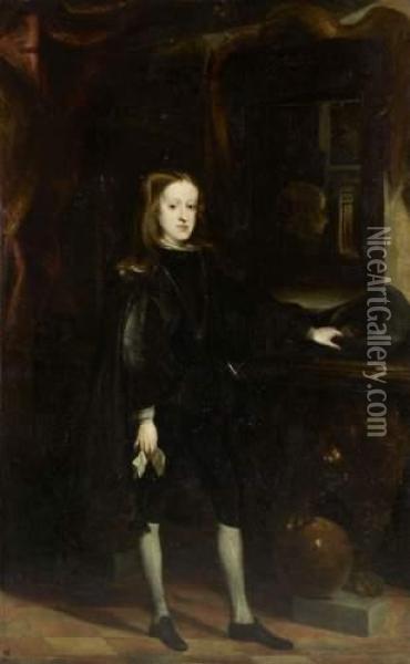 Portrait De Charles Ii Oil Painting - Juan Carreno De Miranda