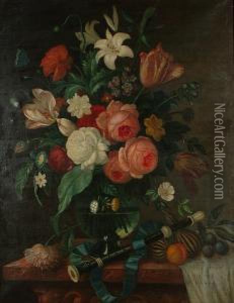 Still Lives Of Flowers Oil Painting - Pieter Casteels
