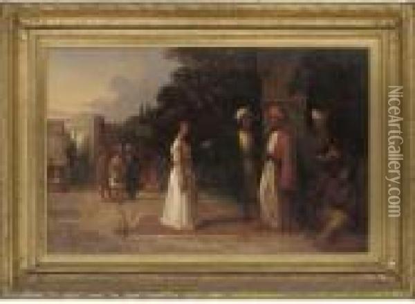 The Slave Market Oil Painting - William James Muller
