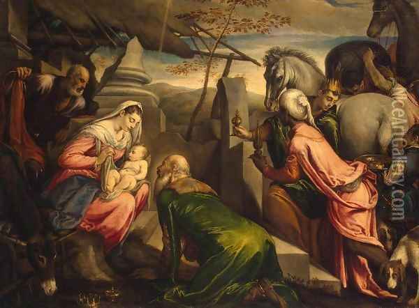 Adoration of the Magi 2 Oil Painting - Francesco, II Bassano