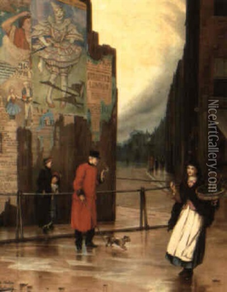 Outside Chelsea After Rain Oil Painting - Augustus Edwin Mulready
