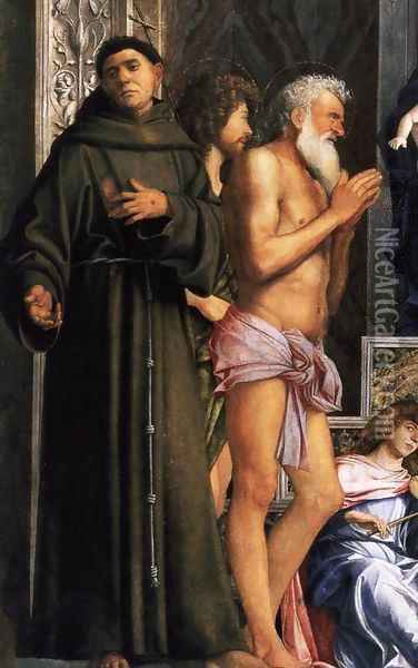 San Giobbe Altarpiece (detail) 3 Oil Painting - Giovanni Bellini