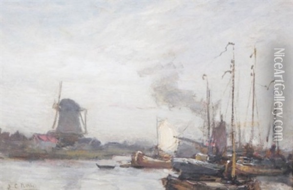 Dorhect, Holland Oil Painting - John Noble