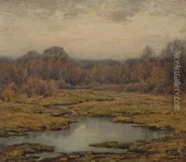 Marsh In Autumn Oil Painting - Wilson Henry Irvine