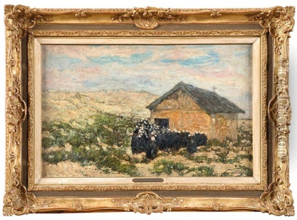 Chapelle De Katwyck Animee Oil Painting - Franz Courtens