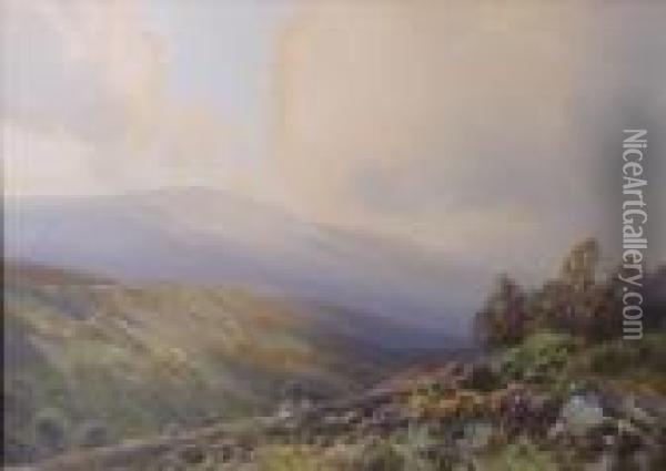 Exmoorview Oil Painting - Frederick John Widgery