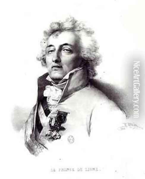 Portrait of Marshal Charles Joseph 1735-1814 Prince de Ligne Oil Painting - Henri Grevedon