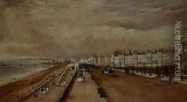The Seafront Brighton Oil Painting - Frederick Nash