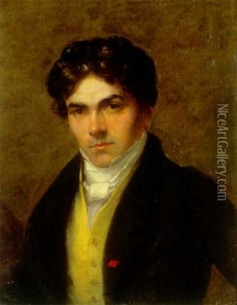 Portrait D'eugene Delacroix Oil Painting - Thales Fielding