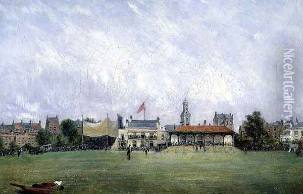 Kennington Oval: The Ground and the Pavilion, c.1858 Oil Painting - Harry Williams