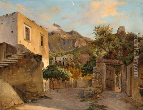 Ischia Oil Painting - Theobald Freiherr von Oer