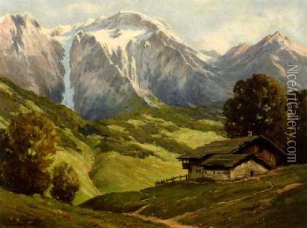 Hoher Goll Bei Berchtesgaden Oil Painting - Hans Maurus