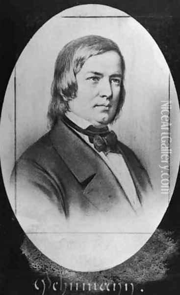 Robert Schumann 1810-56 Oil Painting - Jacotin