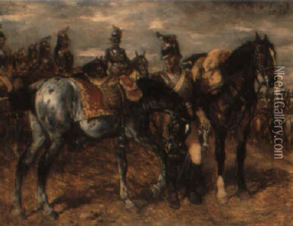 A Cavalry Regiment Oil Painting - Wilhelm Von Diez