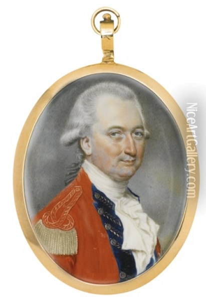 Portrait Of Charles, 1st Marquess Cornwallis Kg (1738-1805), After John Smart Oil Painting - Samuel Andrews