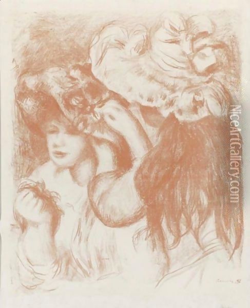Le Chapeau Epingle Oil Painting - Pierre Auguste Renoir