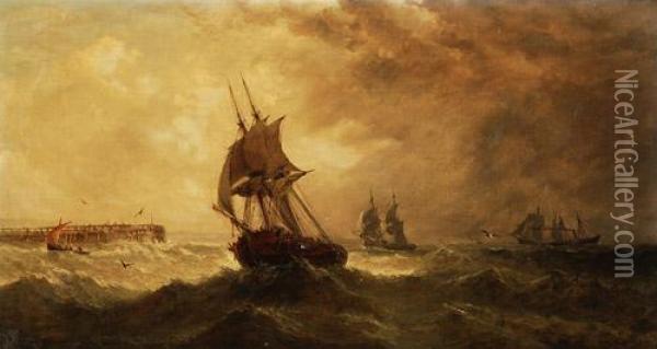 North Off Sunderland Oil Painting - William Calcott Knell