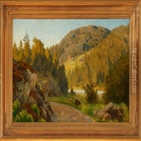 Swedish Landscape Oil Painting - Ludvig Kabell