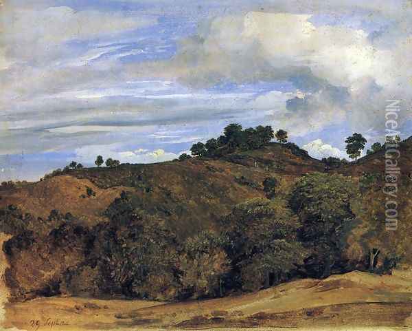 Landscape near Olevano: La Serpentara Oil Painting - Heinrich Reinhold