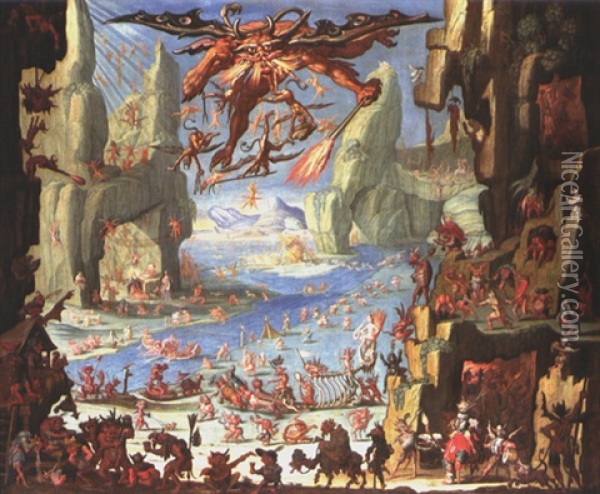 Die Versuchung Des Heiligen Antonius Oil Painting - Faustino Bocchi
