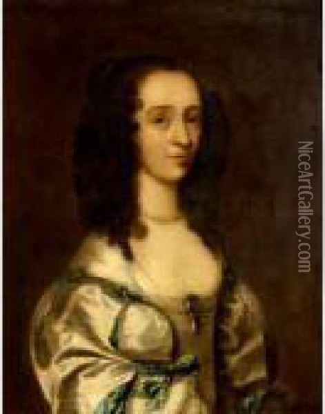 Portrait Of Miss Morgan Oil Painting - Sir Peter Lely