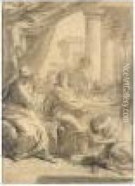 Christ In The House Of Simon The Pharisee Oil Painting - Gaetano Gandolfi