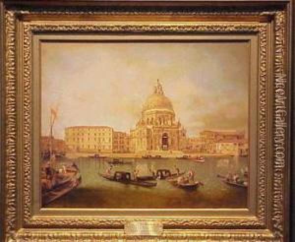 View Of The Salute Oil Painting - Francesco Albotto