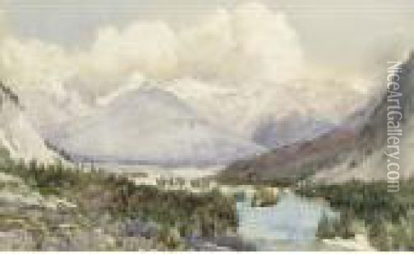 The Bow Valley Oil Painting - Frederic Marlett Bell-Smith