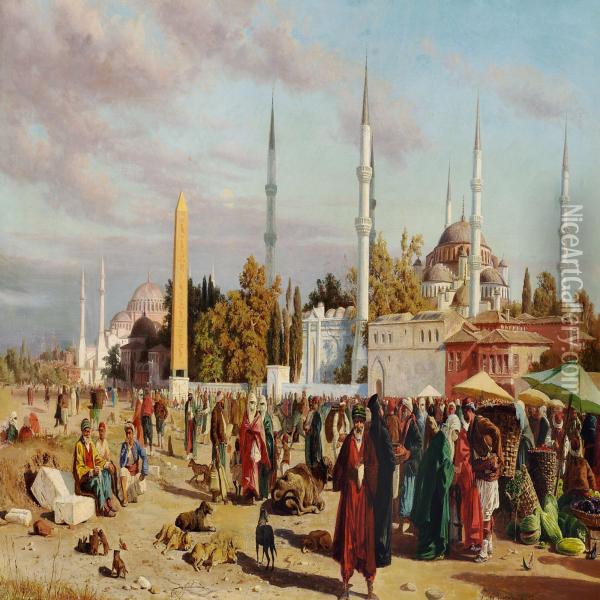 Konstantinopel Oil Painting - Harald Jerichau