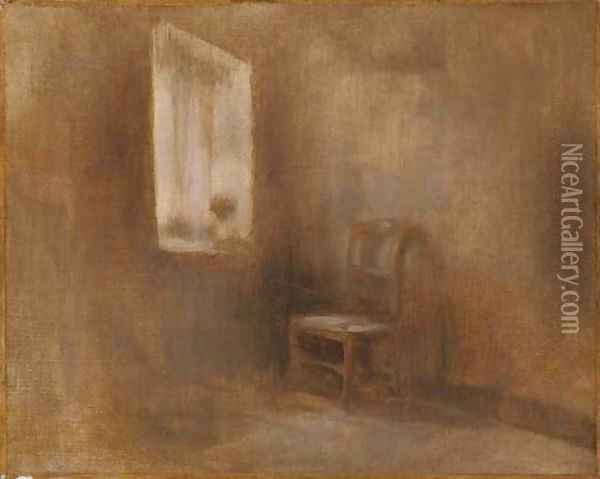 A tranquil interior Oil Painting - Eugene Carriere