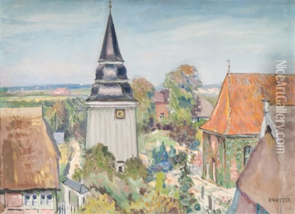 Kirche Von Curslack Oil Painting - Paul Kayser