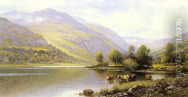 Near Capel Curig, North Wales Oil Painting - Alfred Glendening